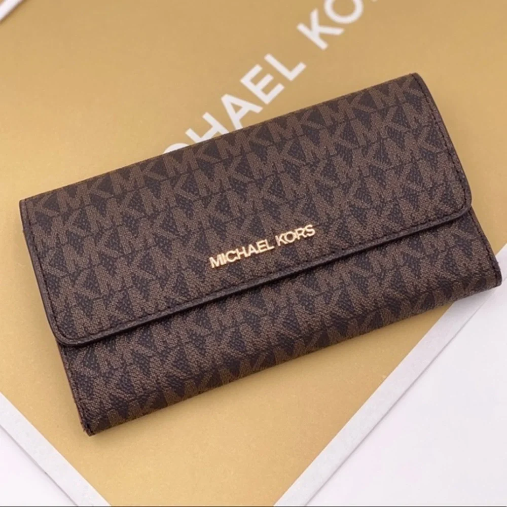 Michael Kors Jet Set Trifold Wallet Brown